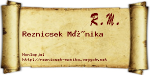 Reznicsek Mónika névjegykártya