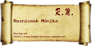 Reznicsek Mónika névjegykártya